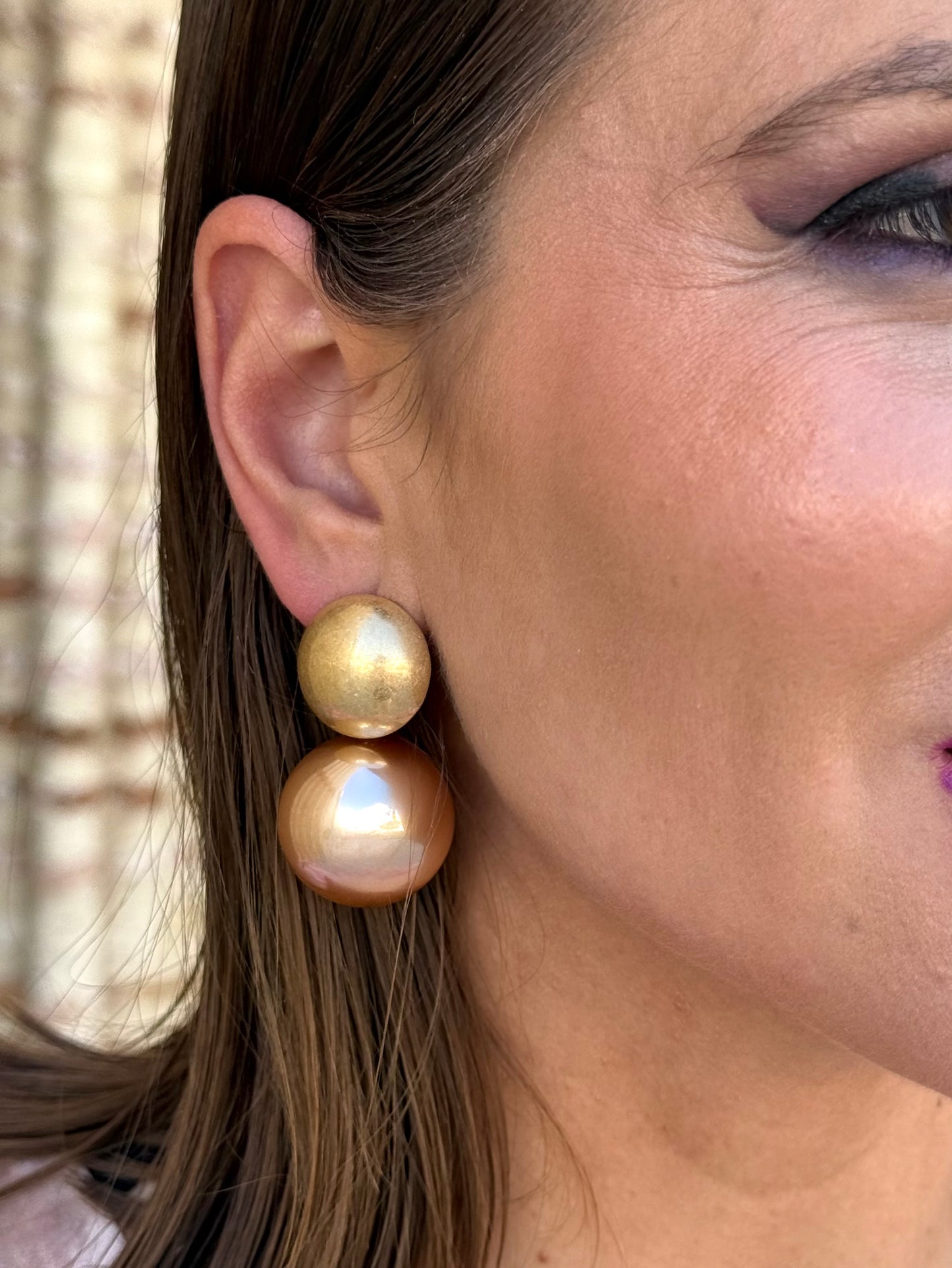 Pendientes Lunar Bronce