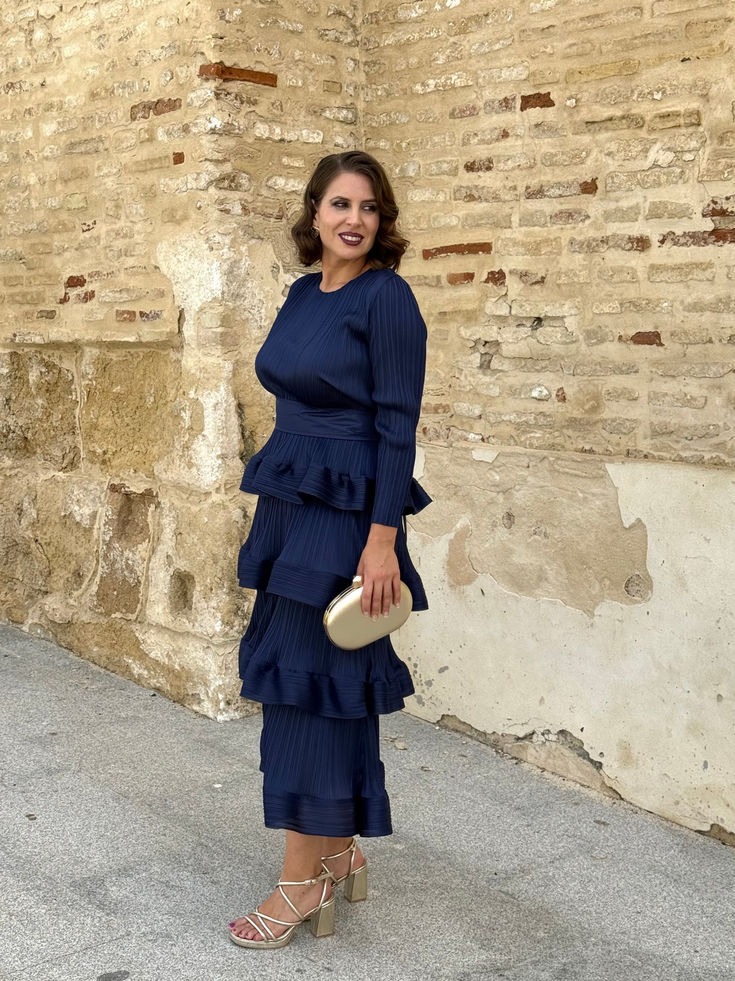 Vestido Lucrecia Azul Marino