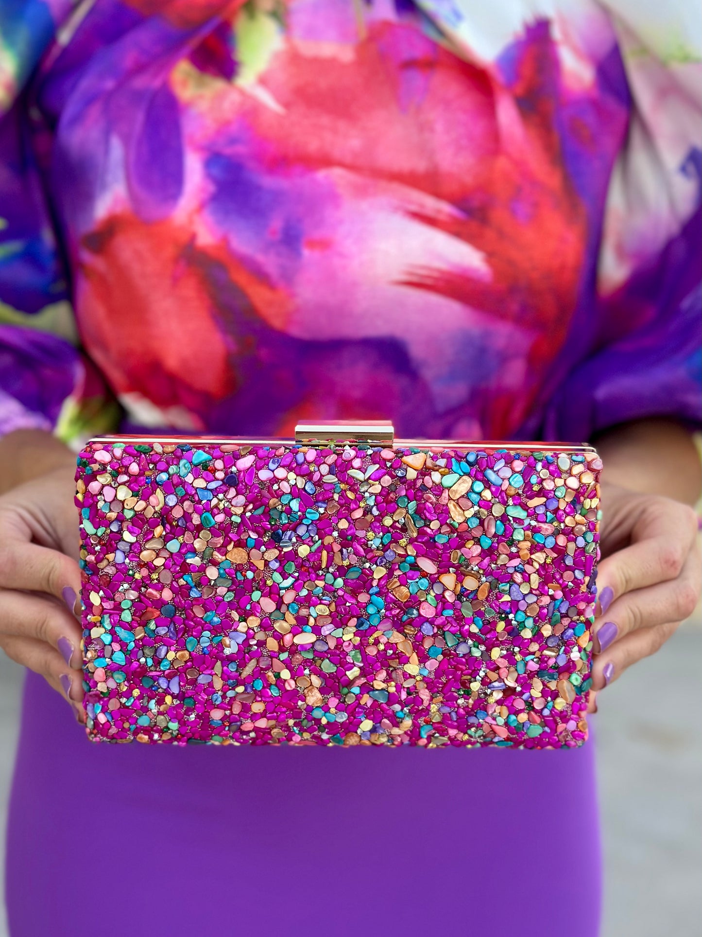 Bolso Piedras Buganvilla
