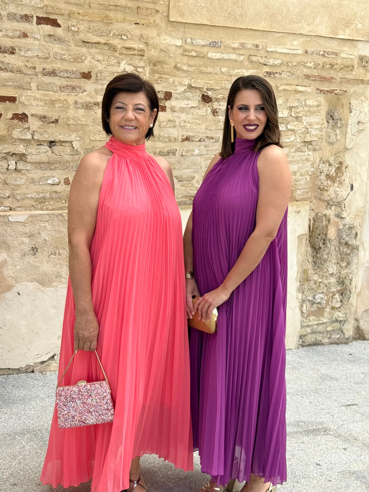 Vestido Grecia Plisado Buganvilla