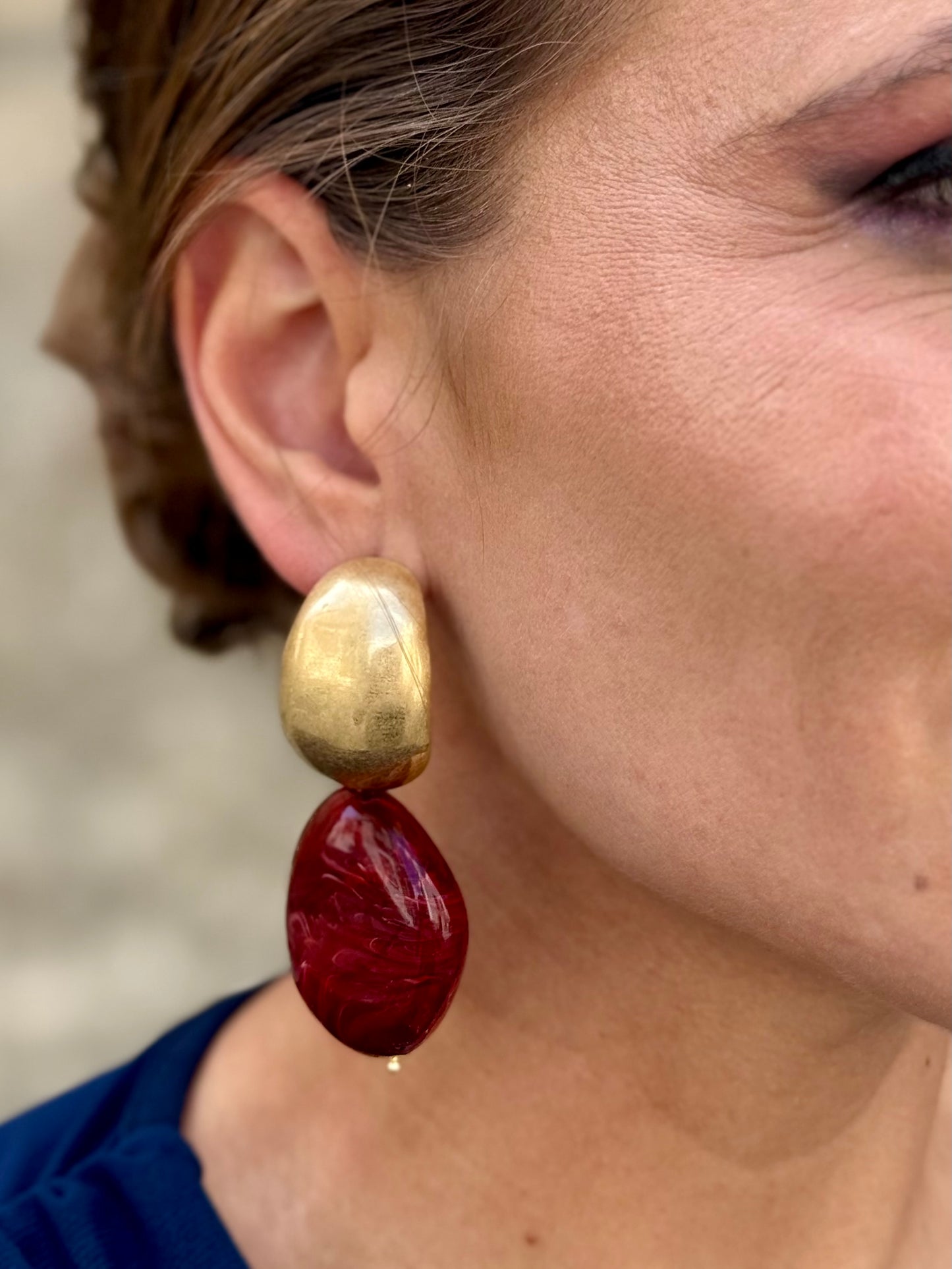 Pendientes Carolina Burdeos