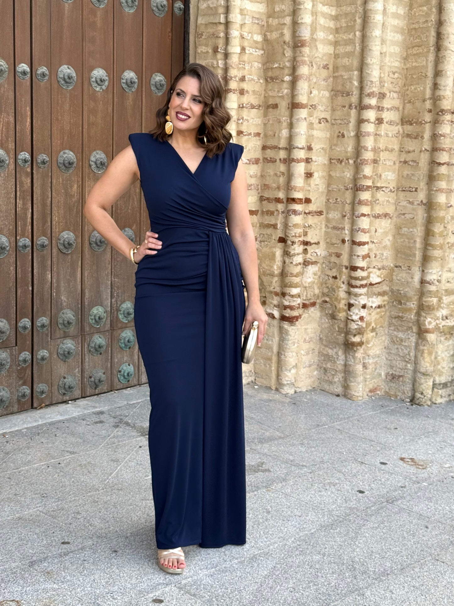 Vestido Rociana Azul Marino