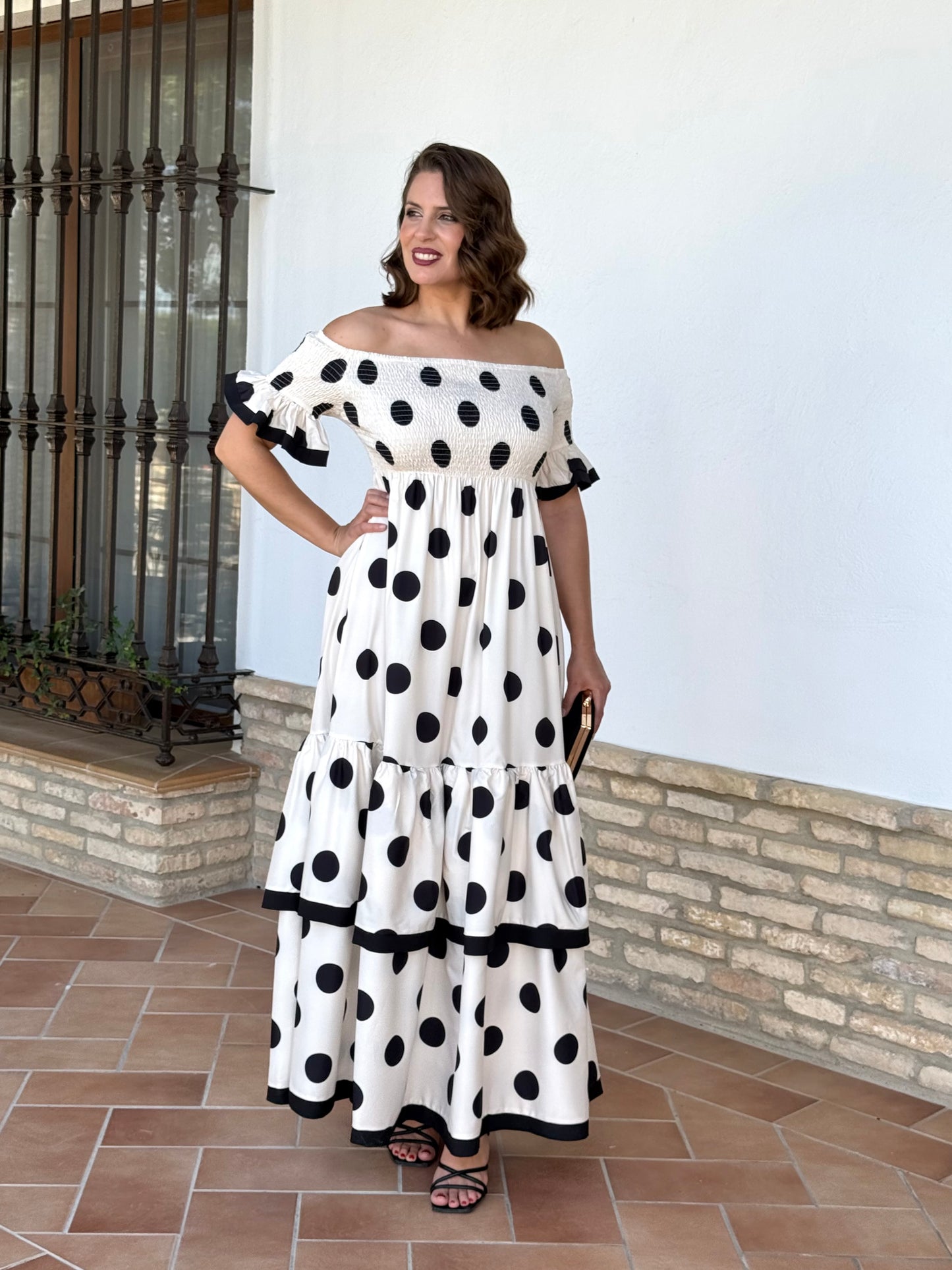 Vestido Jerez Blanco Roto