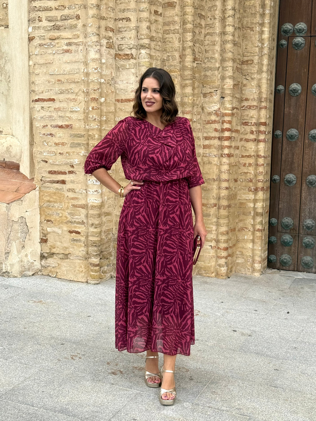 Vestido Miriam Estampado Buganvilla