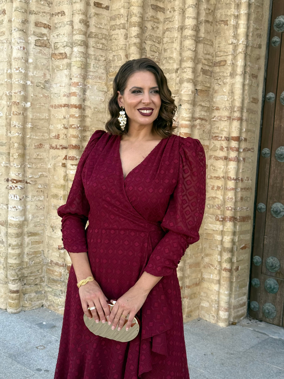 Vestido Paola Burdeos