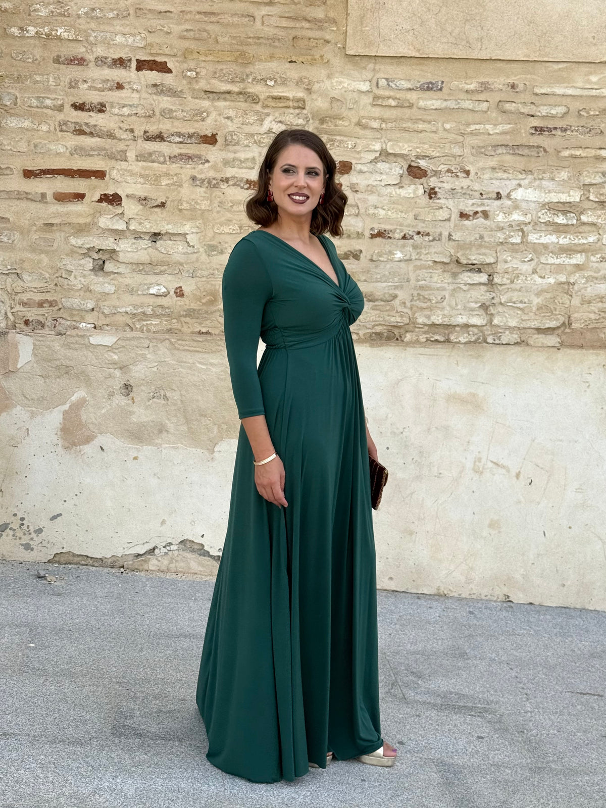 Vestido Zafira Manga Verde