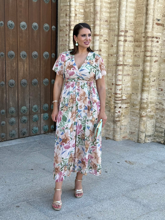 Vestido Sabina M/C Rosa