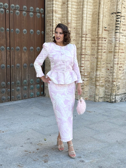 Conjunto Jacquard Aura Rosa