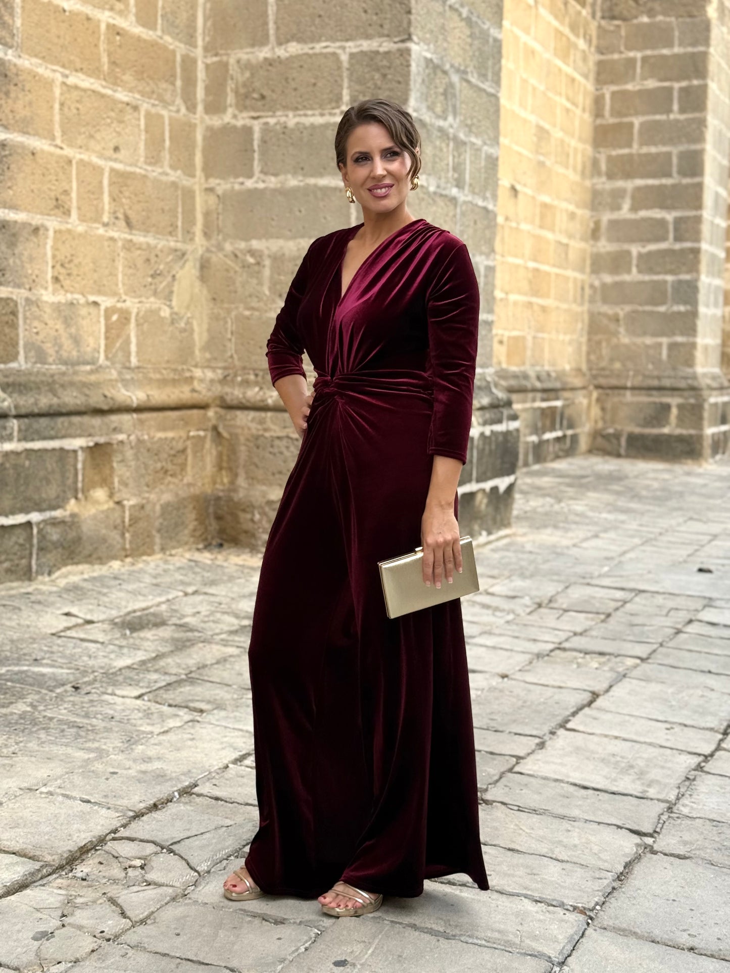 Mono Terciopelo Burdeos