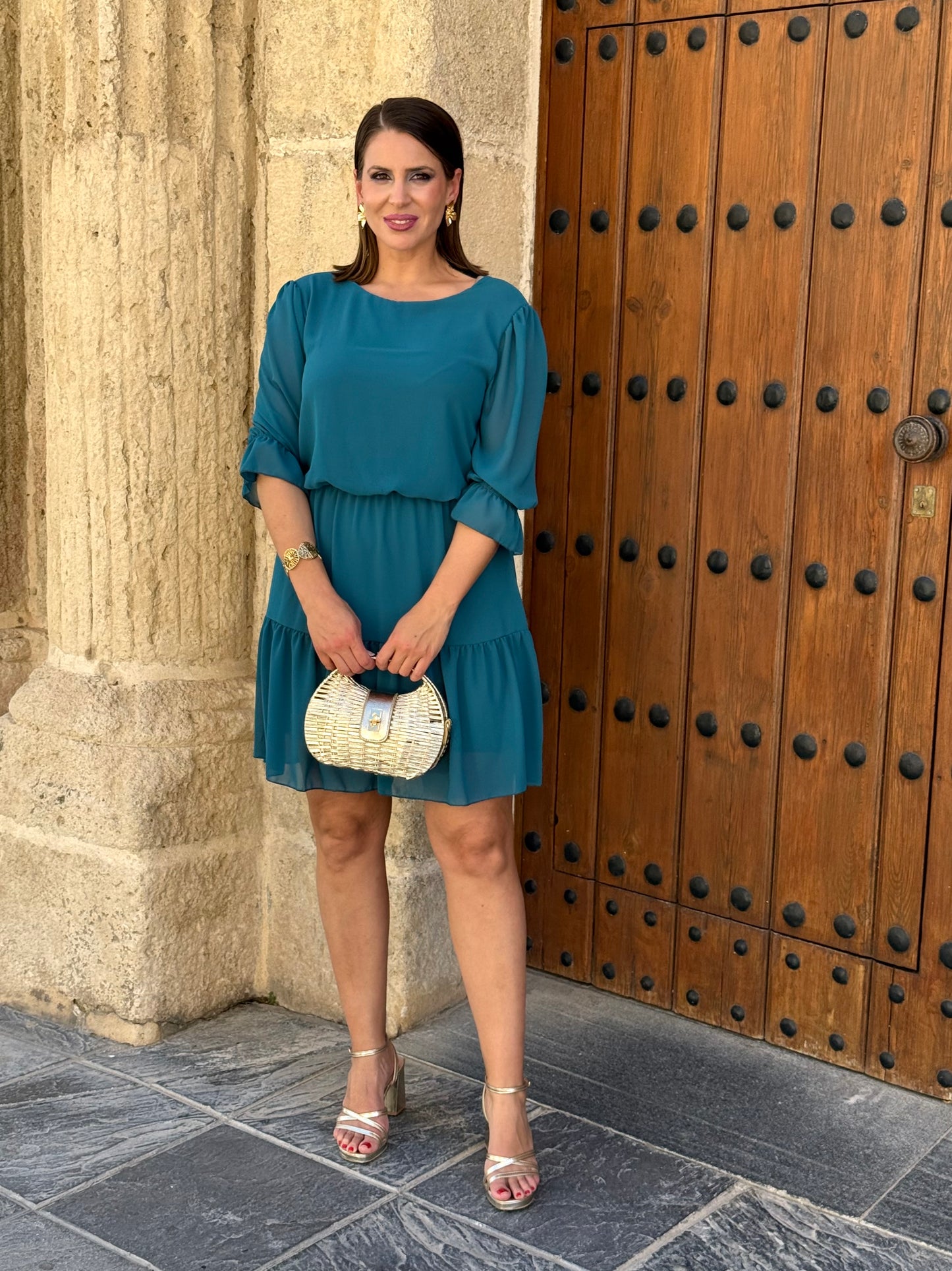 Vestido Génova Petróleo
