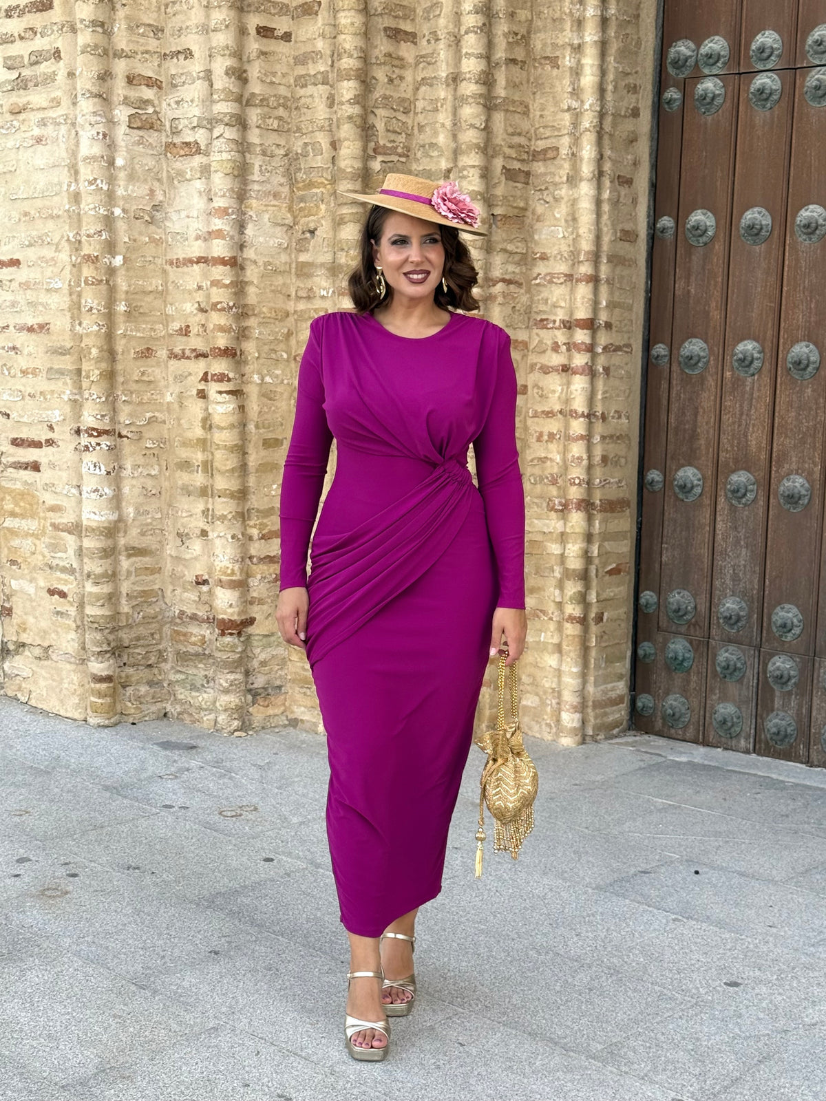 Vestido Cayetana Buganvilla