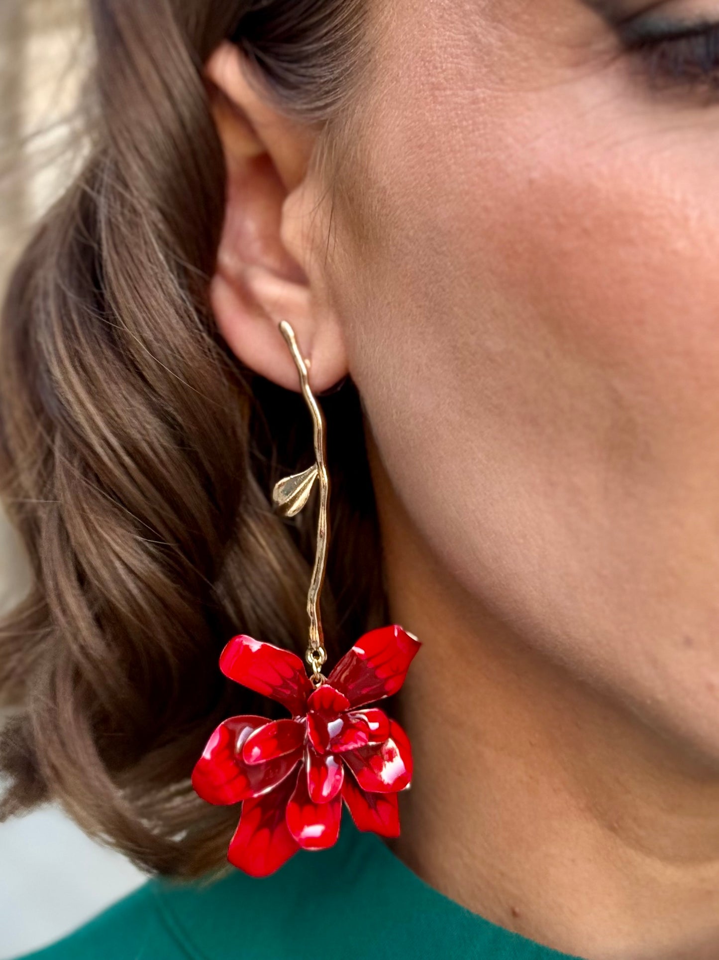 Pendientes Jazmín Rojo