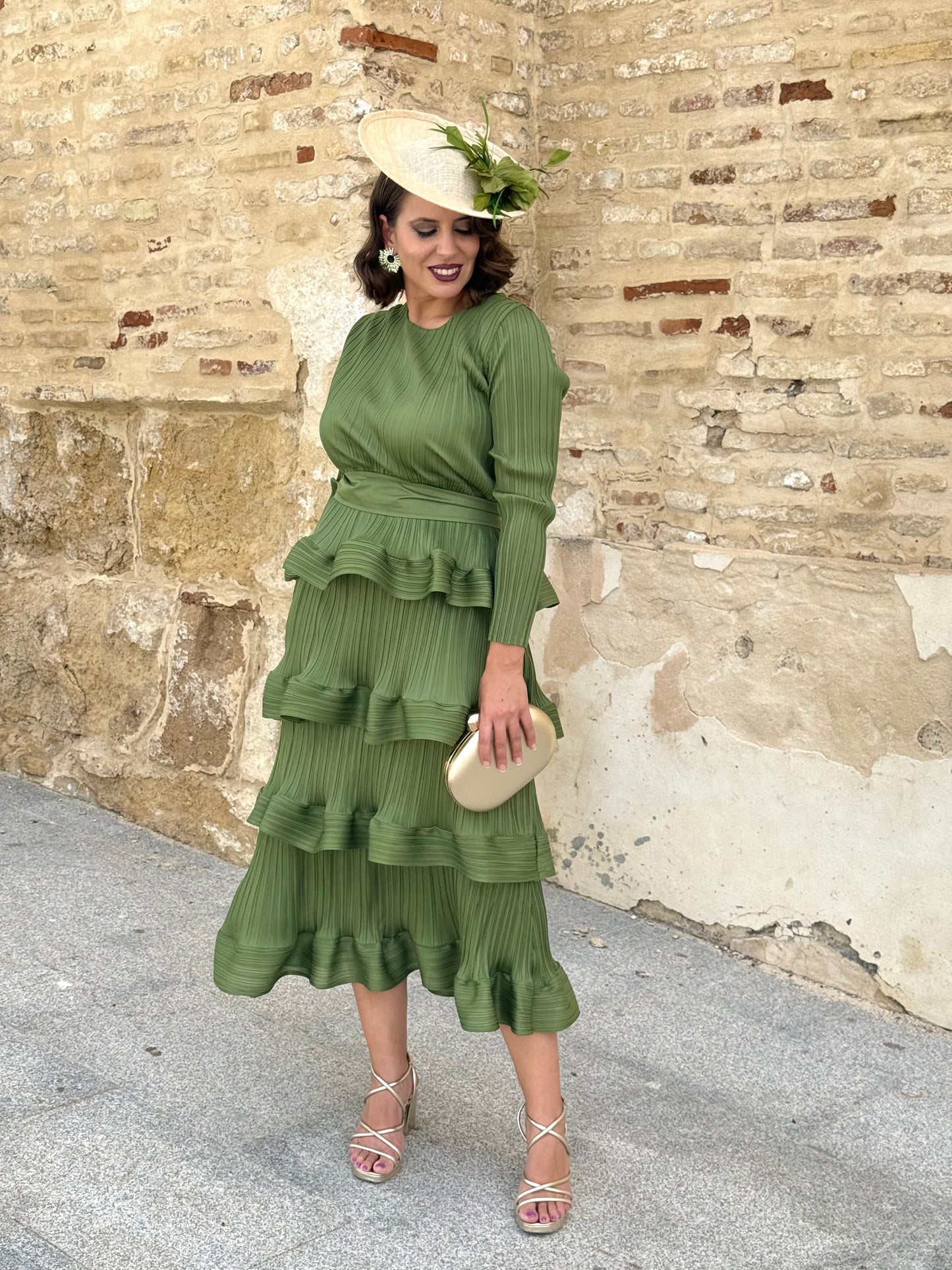 Vestido Lucrecia Verde Pistacho