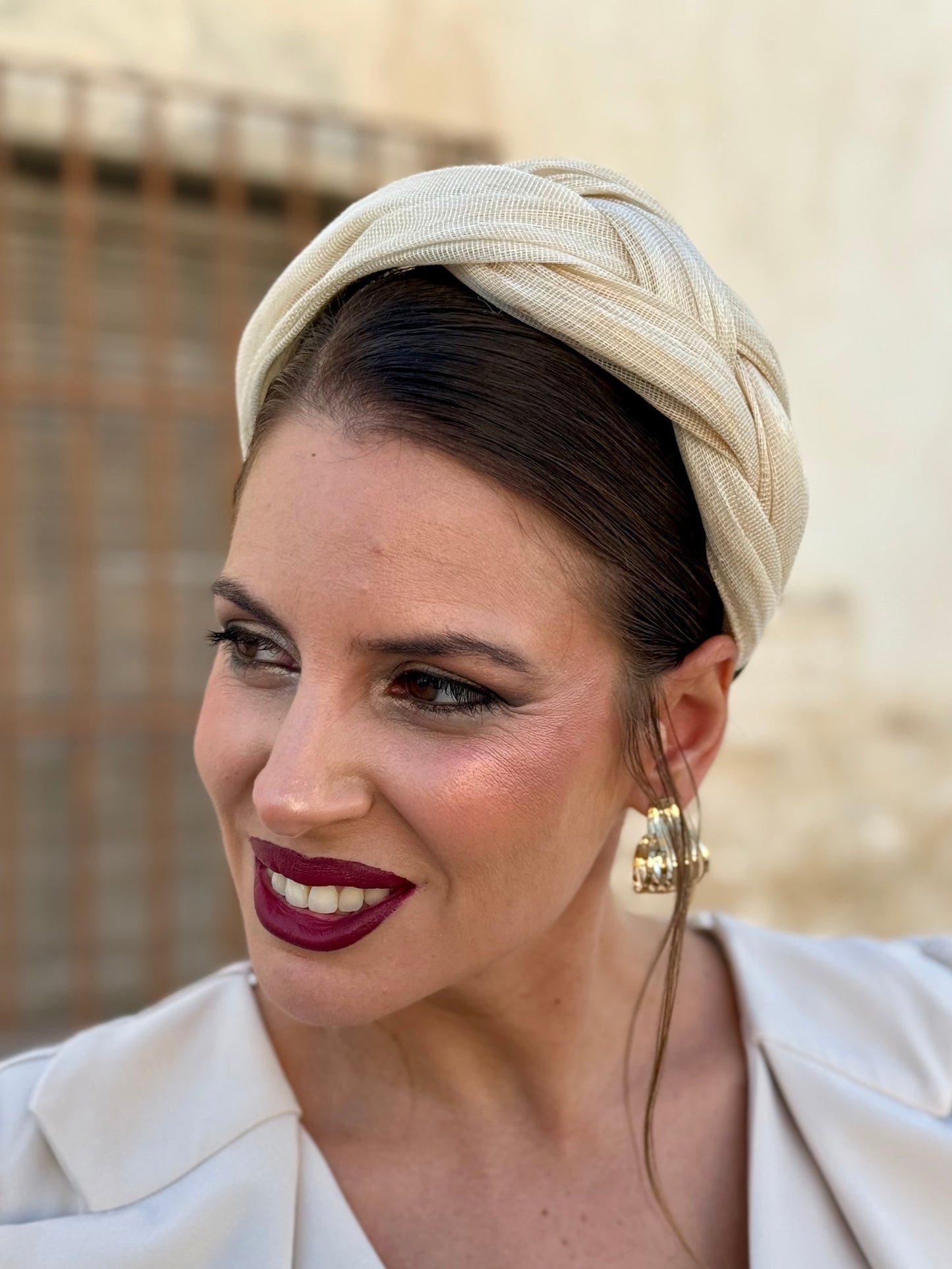 Diadema Trenzada Ébano Beige