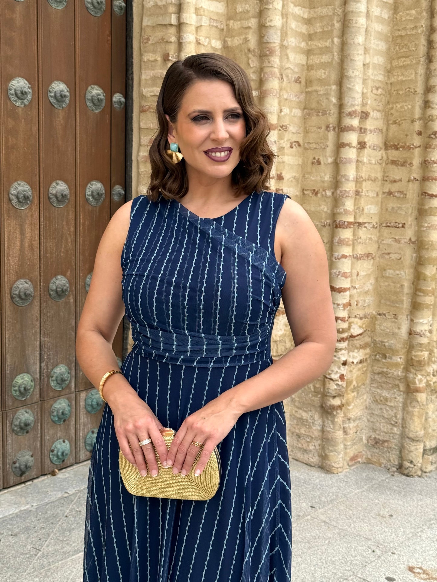 Vestido Dulcinea Estampado Azul