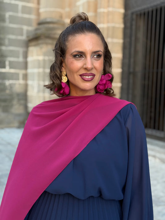 Capa de gasa Buganvilla oscuro