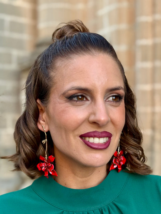 Pendientes Jazmín Rojo