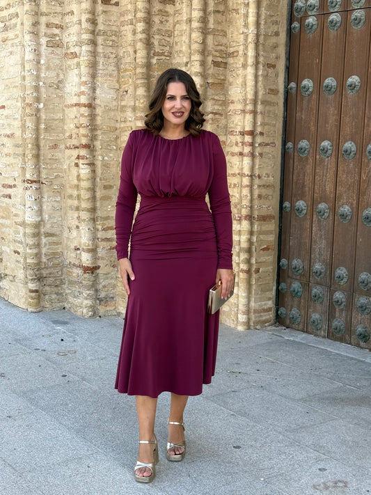 Vestido Burano Burdeos
