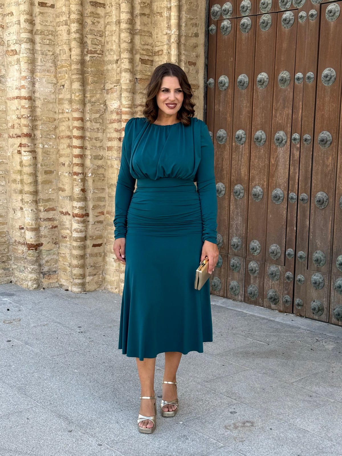 Vestido Burano Petróleo