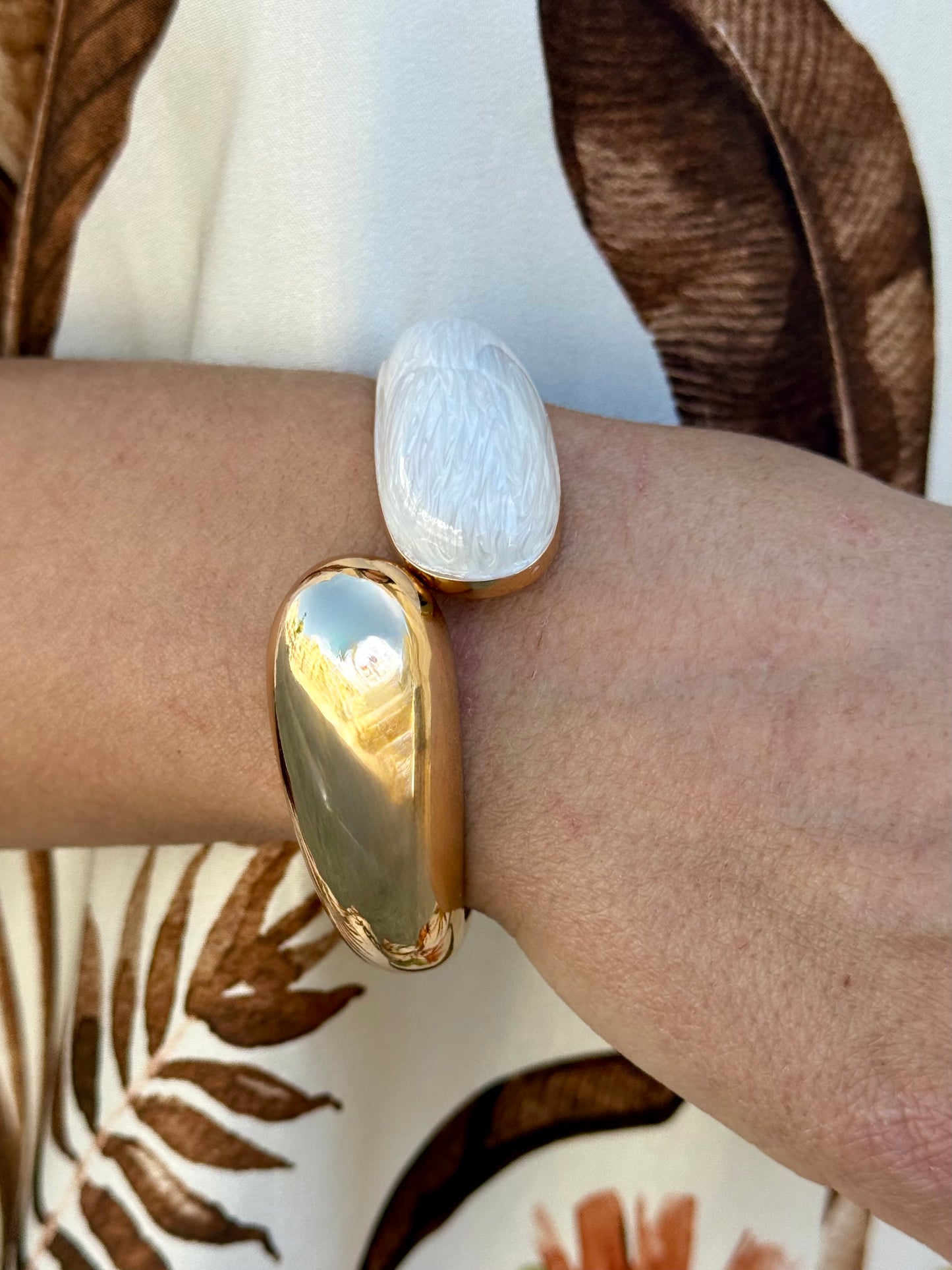 Pulsera Eva Nácar/Dorada