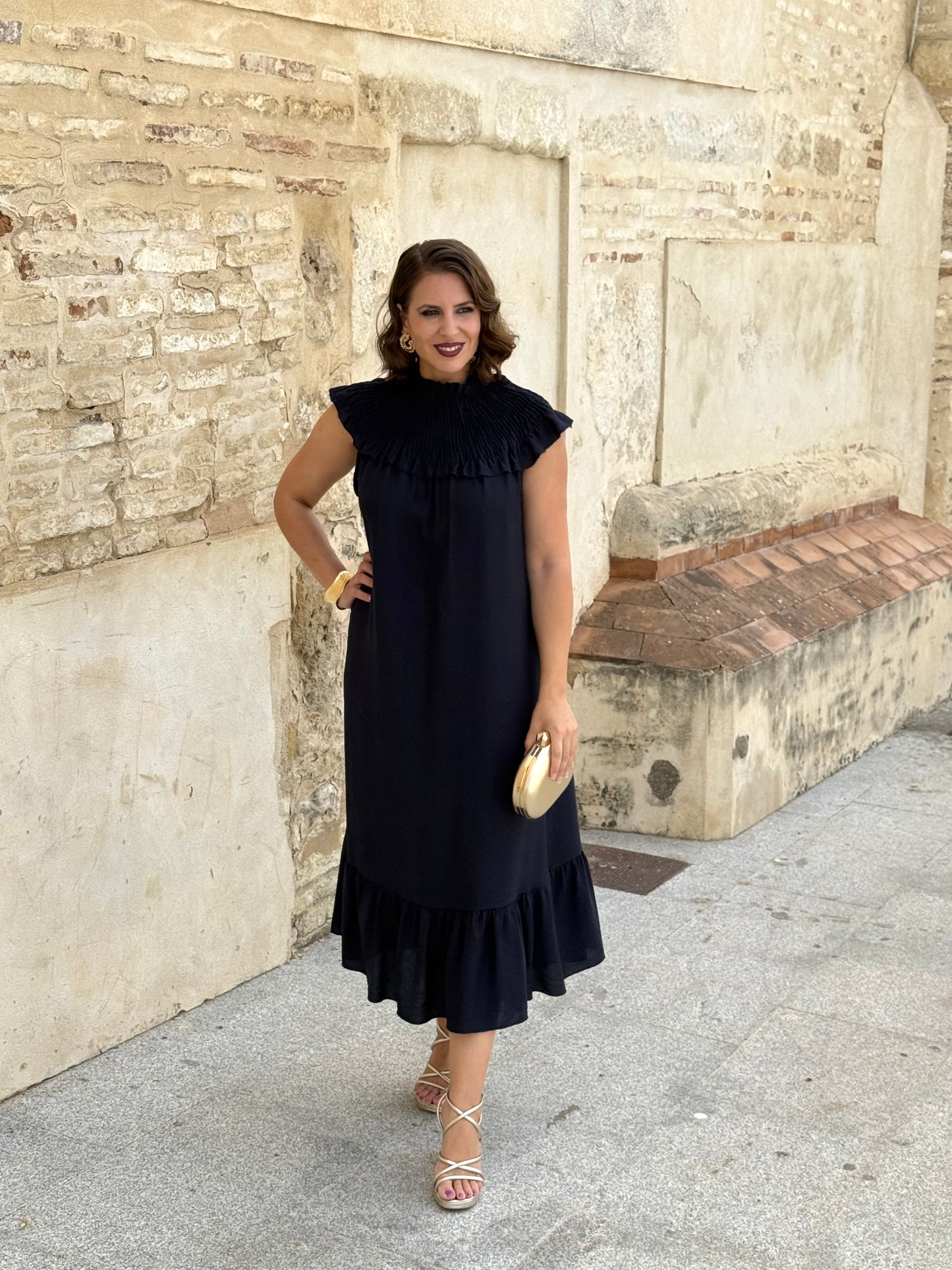 Vestido Nara Azul Marino