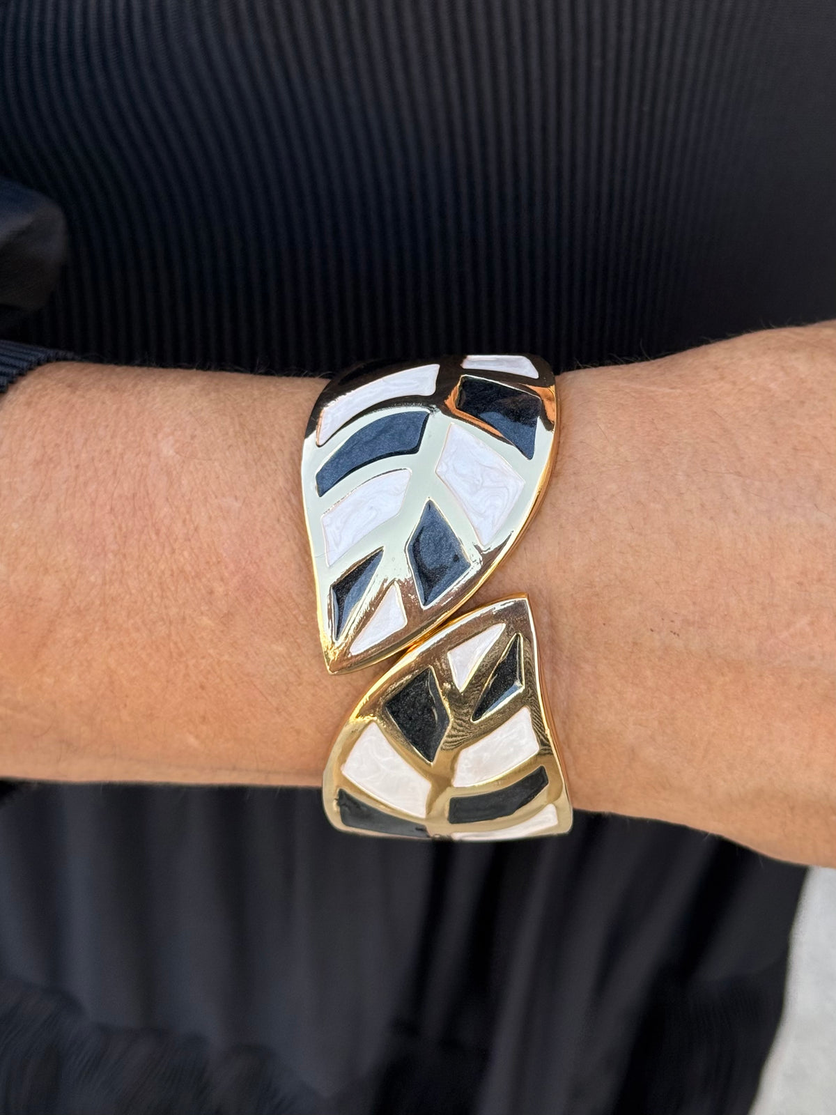 Pulsera Hojas Bicolor