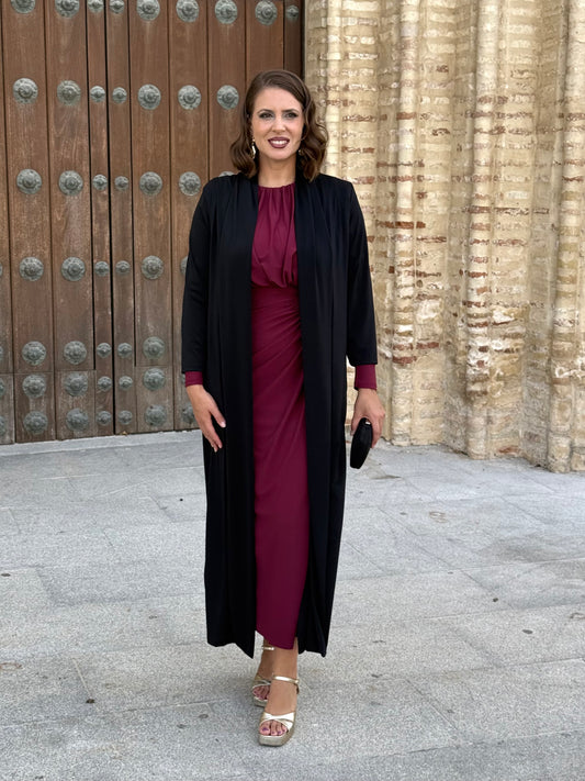 Kimono Punto de Seda Negro