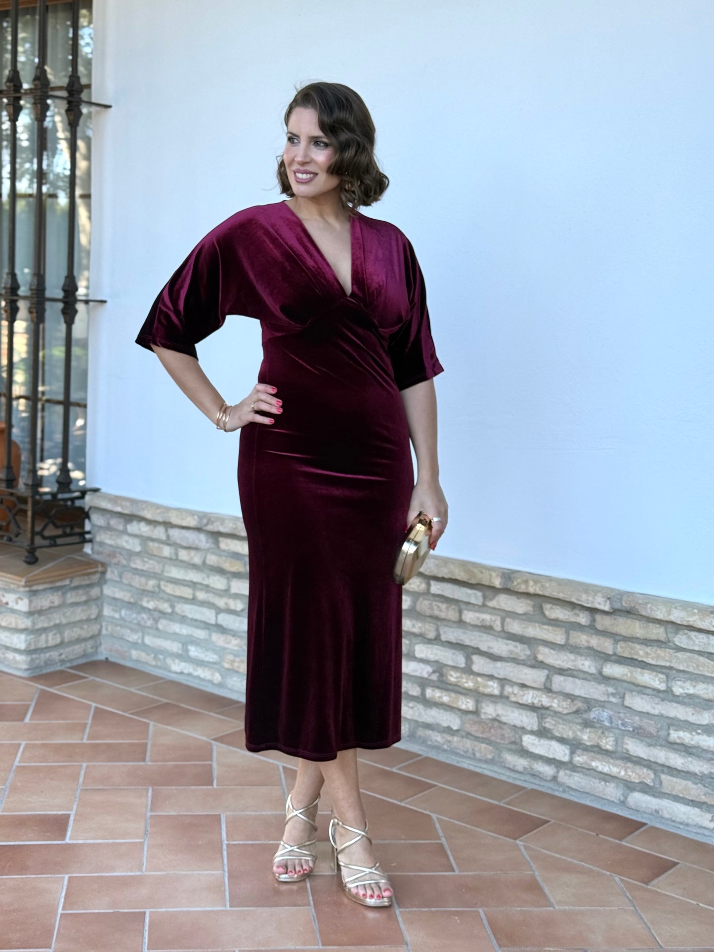 Vestido Marina Burdeos