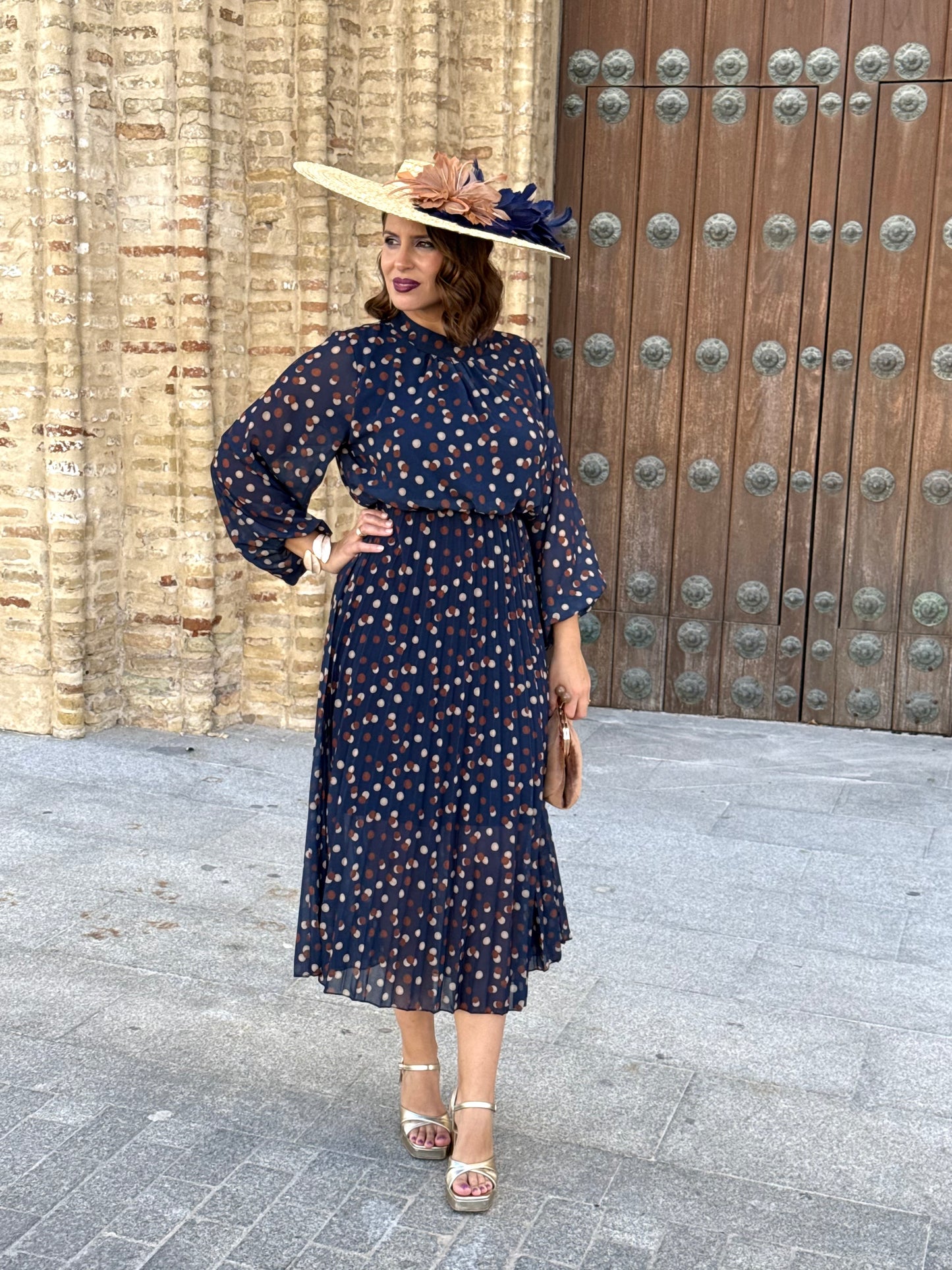 Vestido Julieta Estampado Marino