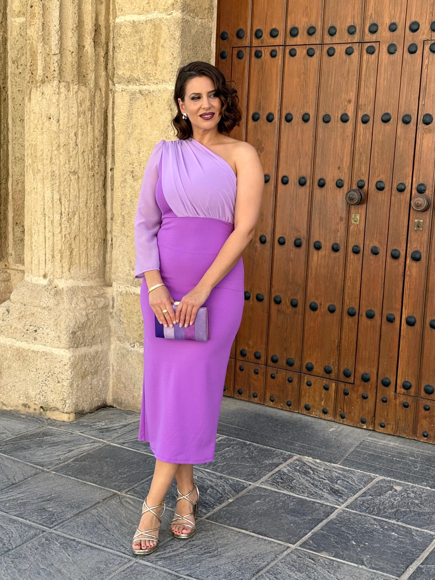Vestido Imperio Malva
