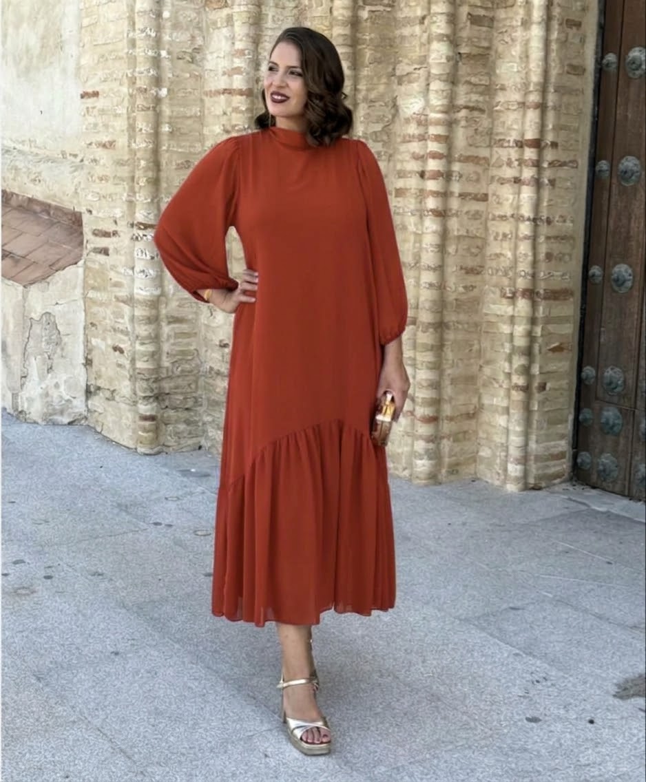 Vestido Amalia Teja
