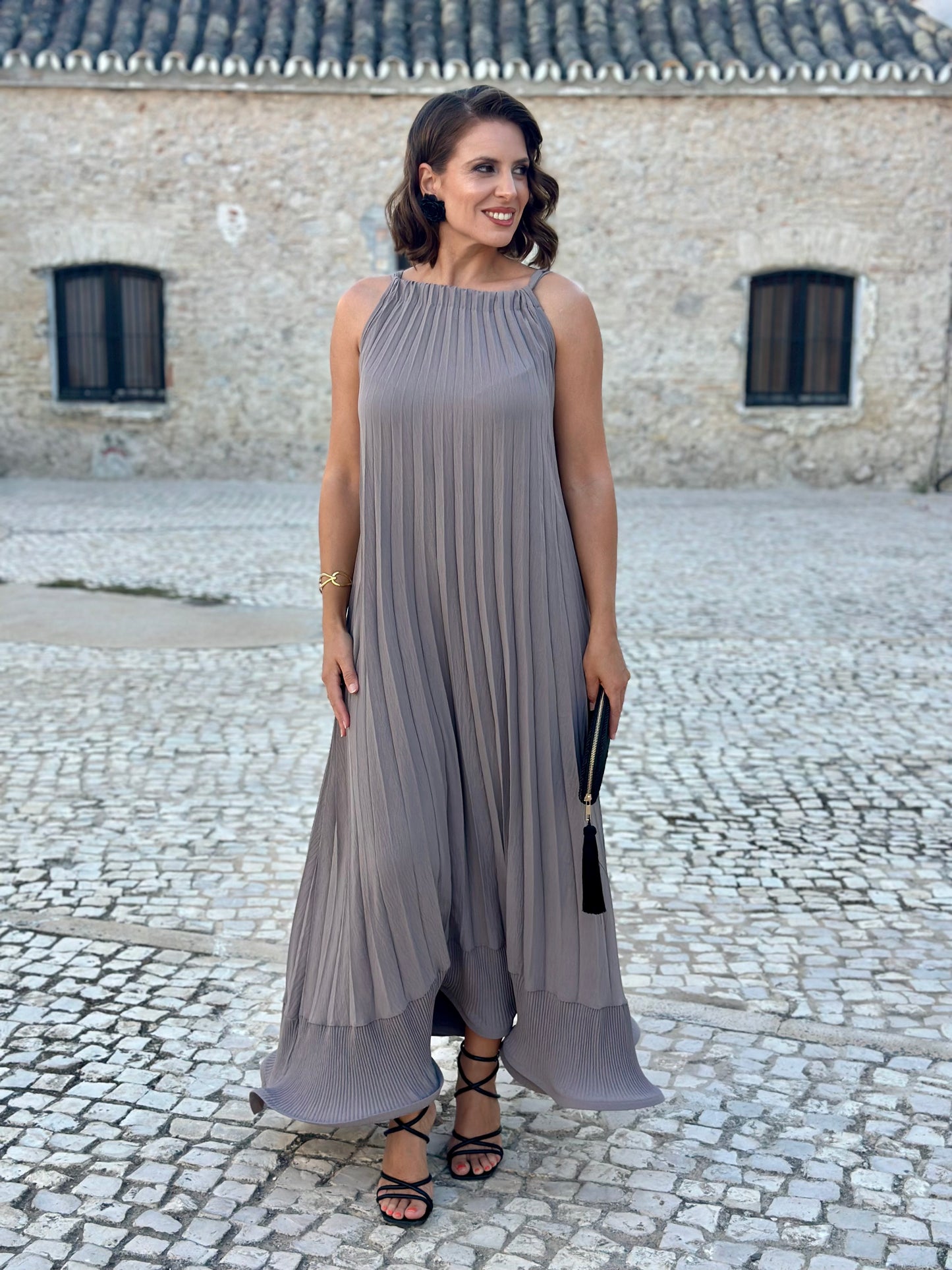 Vestido Cleo Taupe