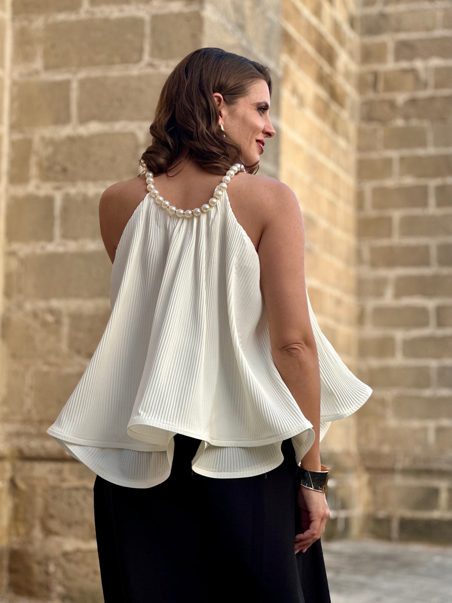 Top Perla Elegante Blanco