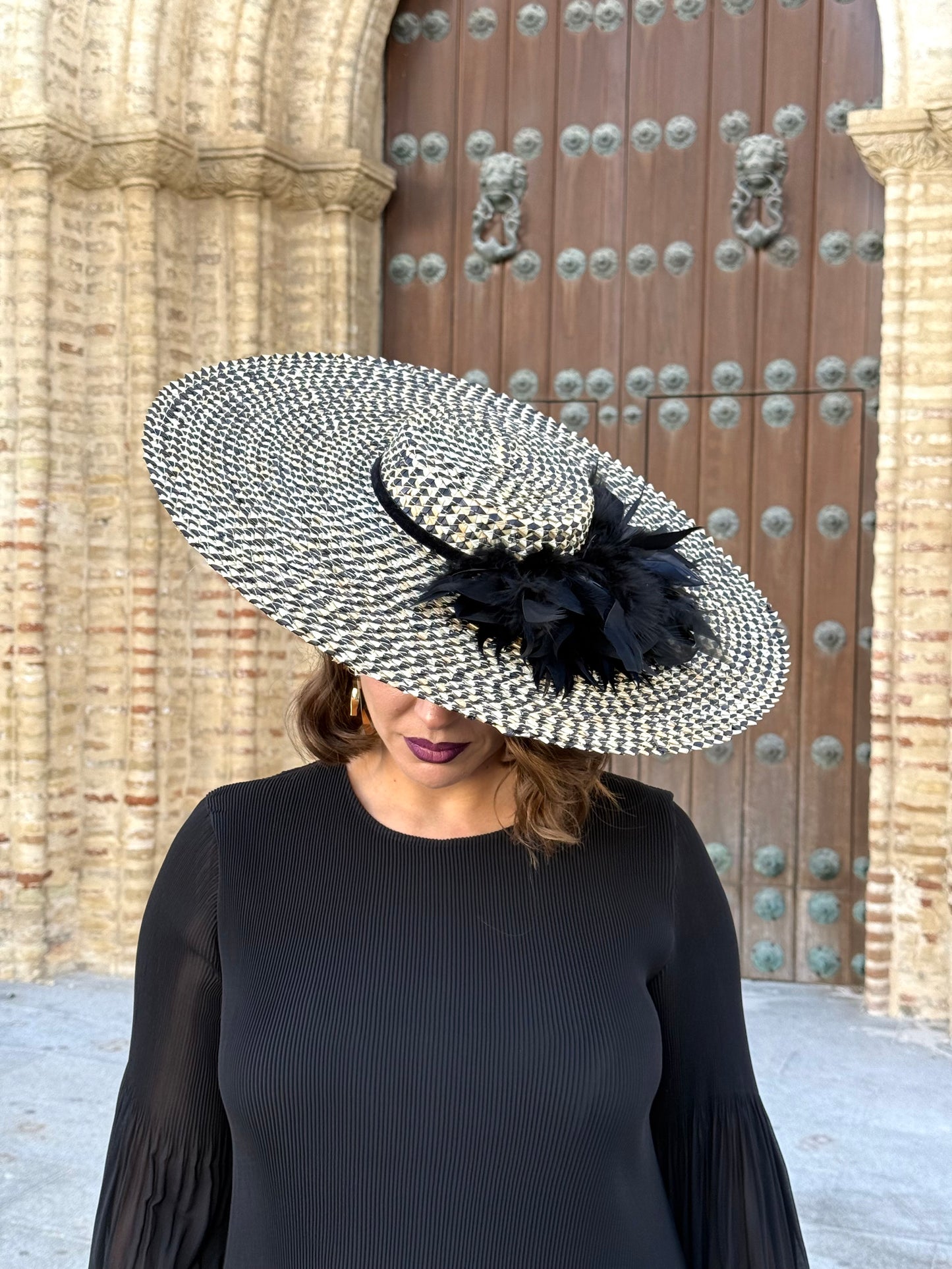 Pamela Bicolor con Plumas Negras