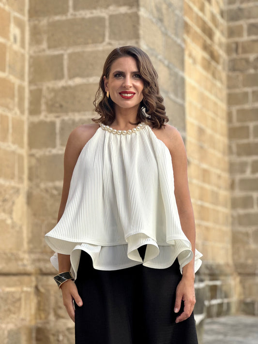 Top Perla Elegante Blanco