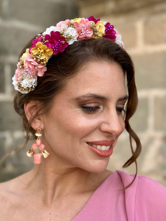 Diadema Floral Multicolor