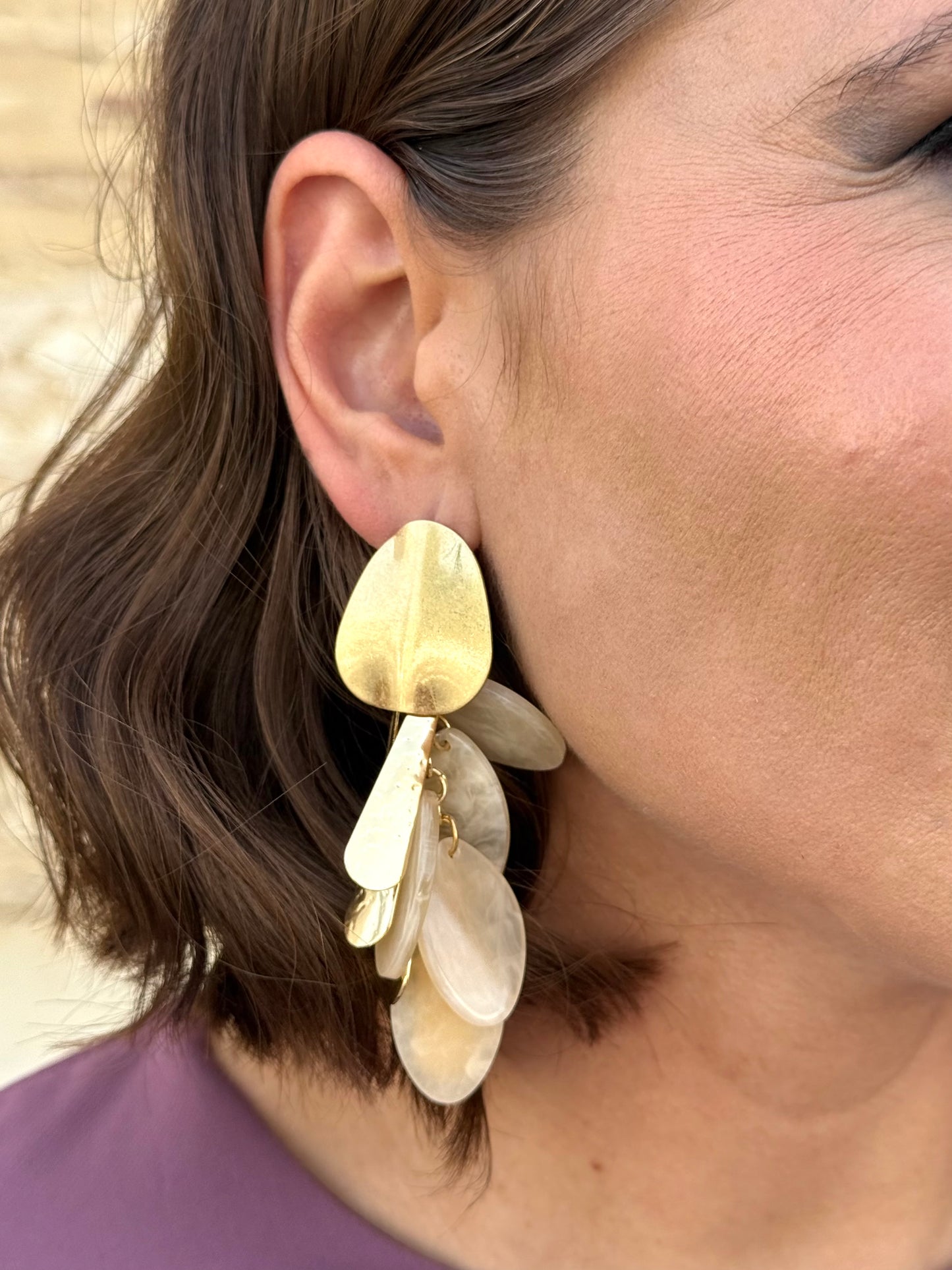 Pendientes Soria Beige