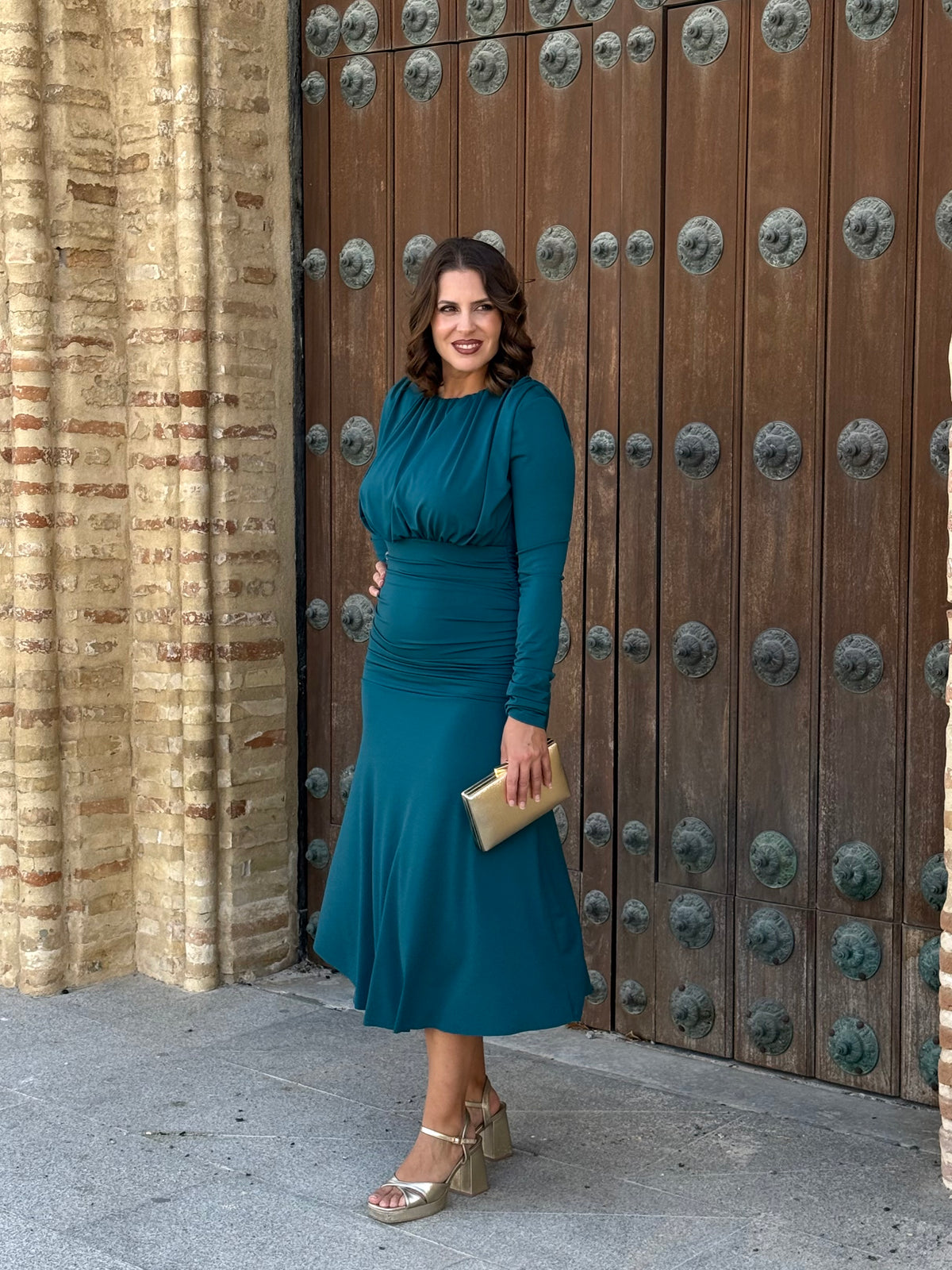 Vestido Burano Petróleo