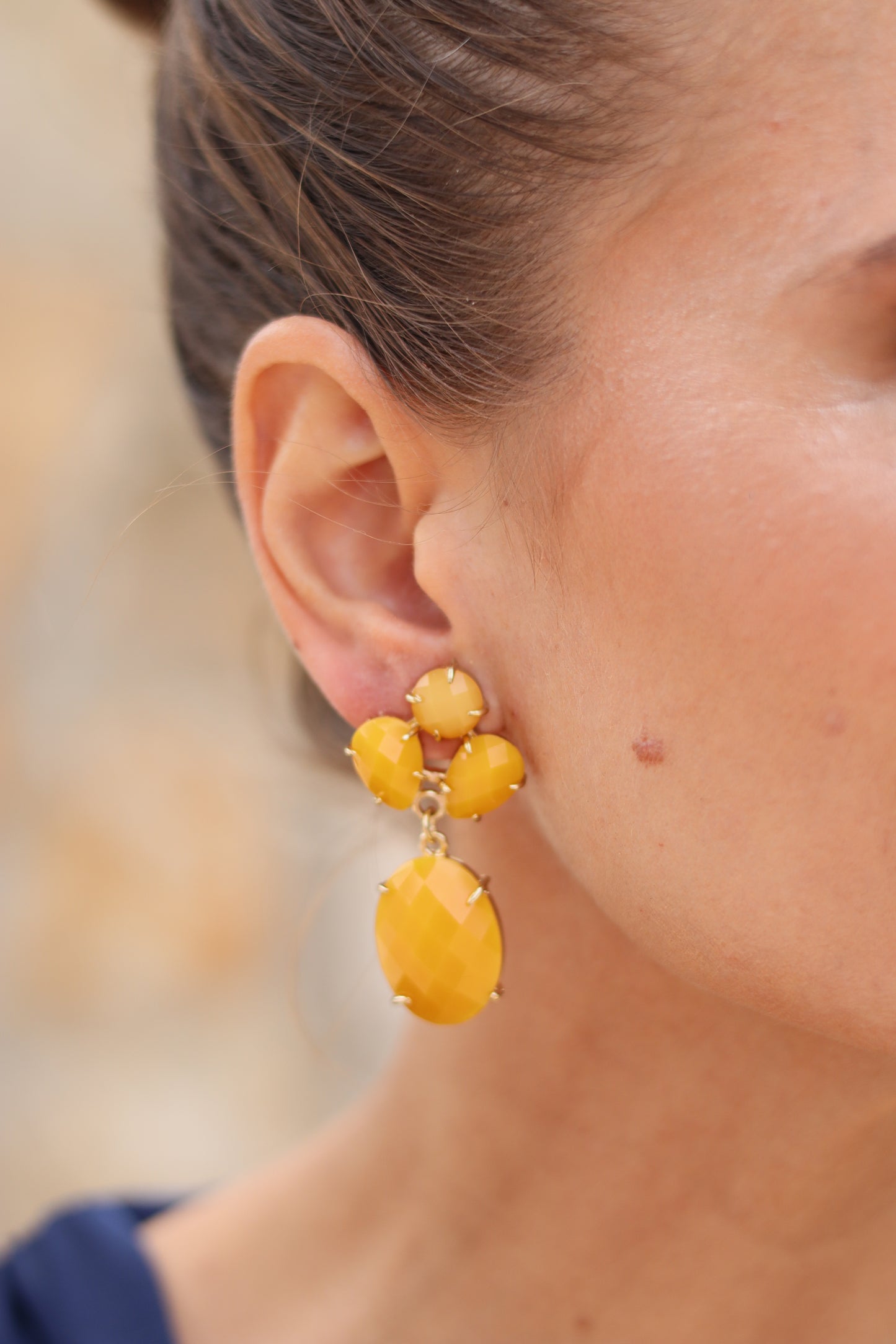 Pendientes Clavel Amarillo