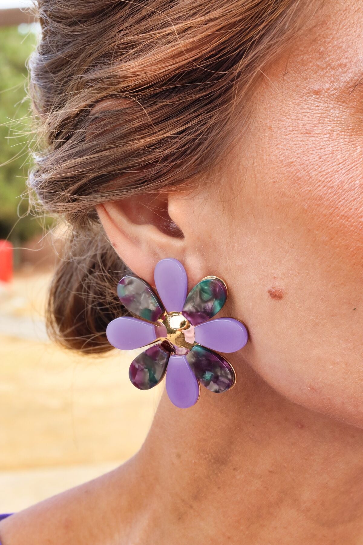 Pendientes Margarita Malva