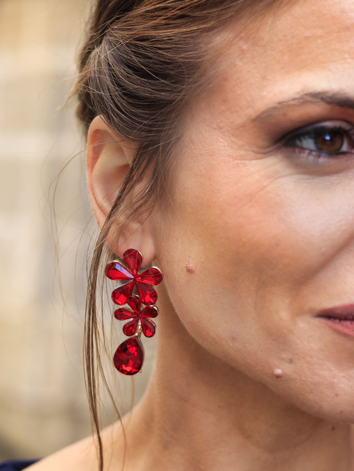 Pendientes Clemencia Rojo