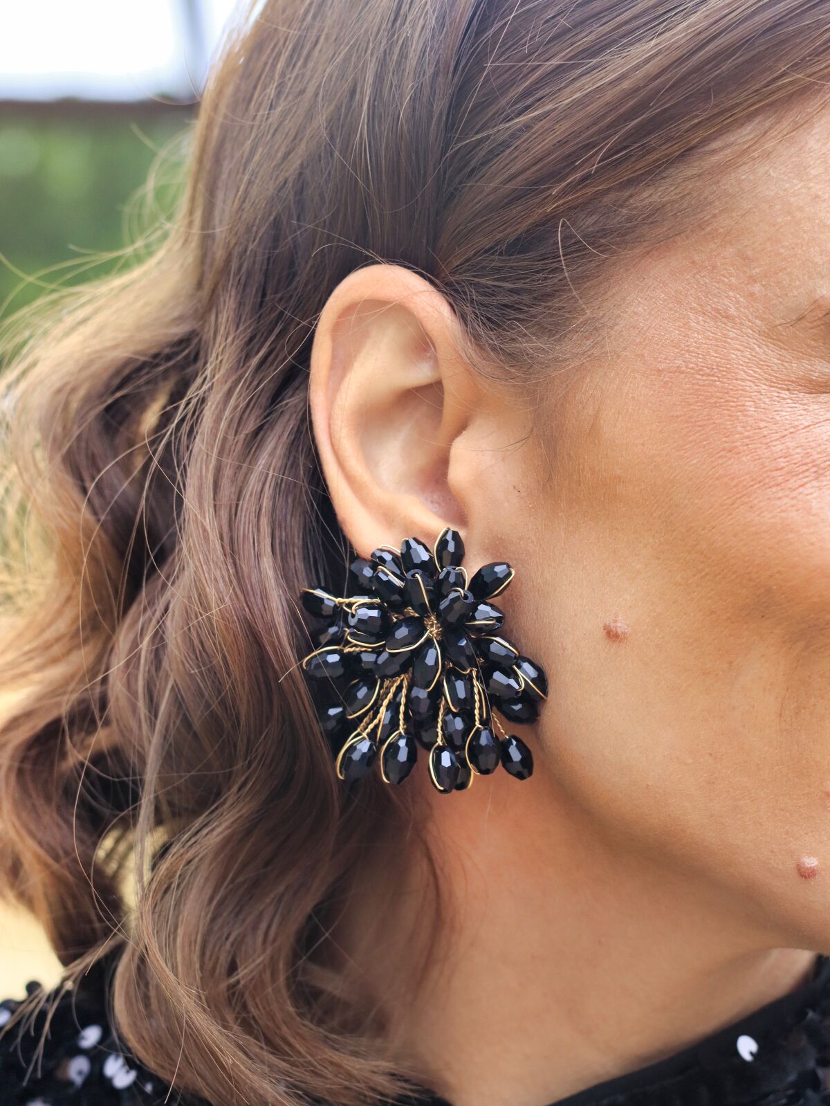 Pendientes Loreto Negro