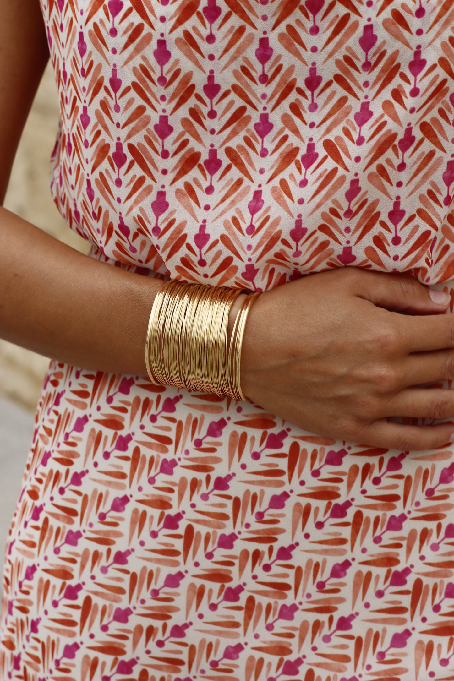 Pulsera Anillas Dorada