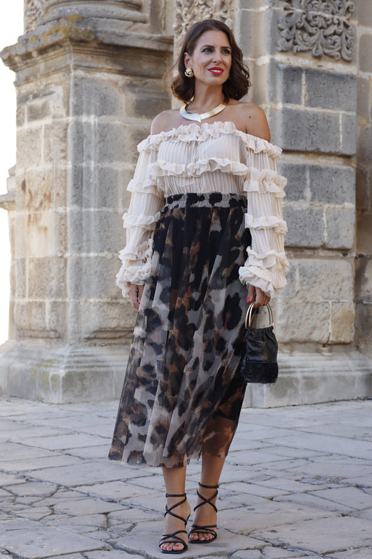 Falda Tul Animal Print 2