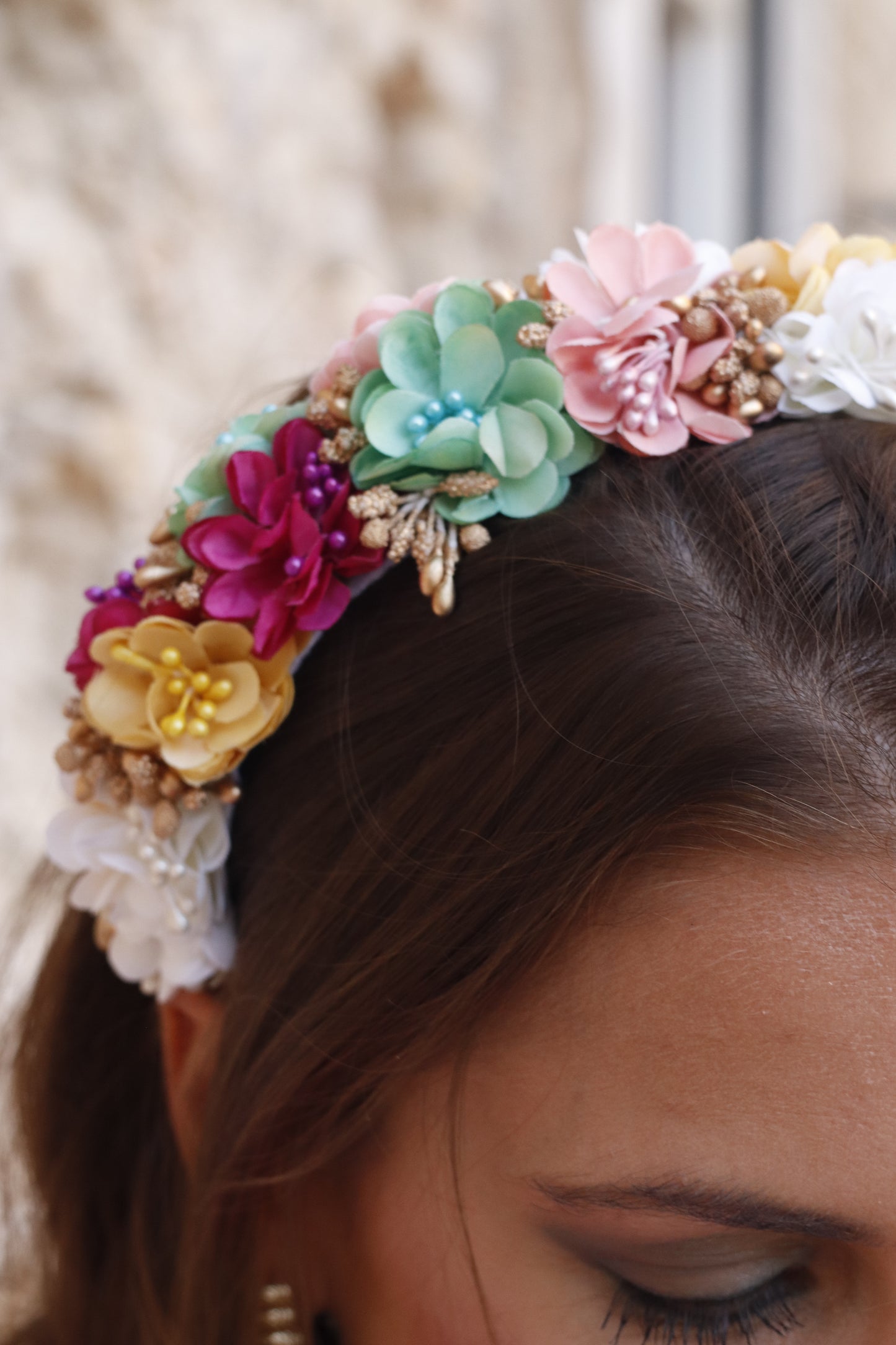 Diadema Floral Multicolor