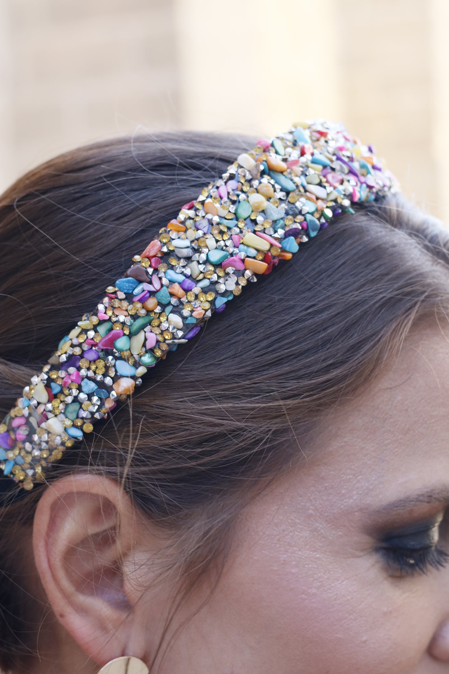 Diadema Piedras Multicolor